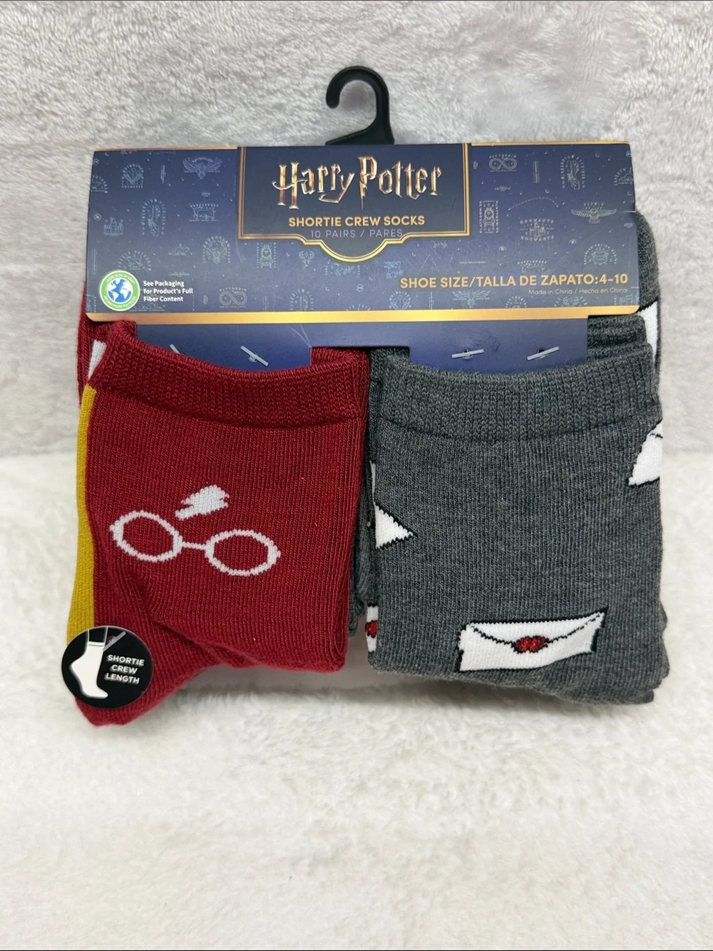 Warner Bros. Harry Potter Shortie Crew Socks - Red, Gray & Black
